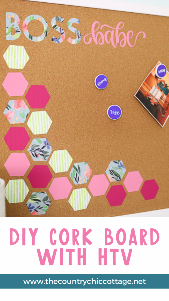 corkboard with HTV