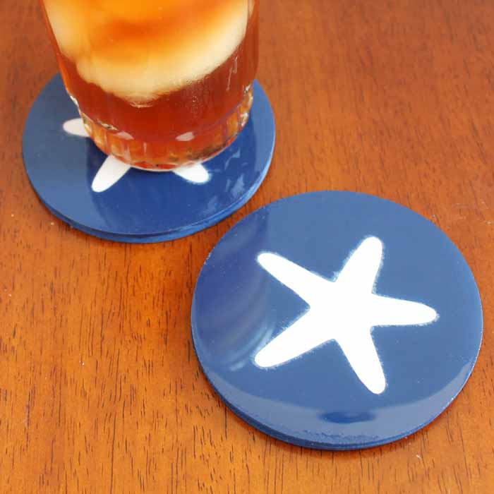 Make these starfish coasters with your cricut maker's knife tool! 