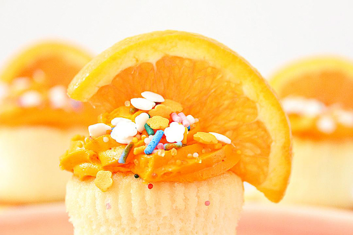 Make orange cupcakes with this delectable recipe.