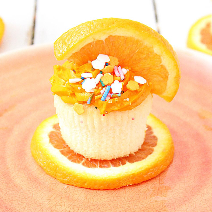 An orange cupcake recipe perfect for summer.