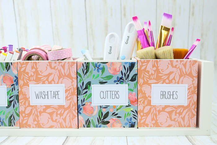 How to make a craft supply organizer with your Cricut machine.