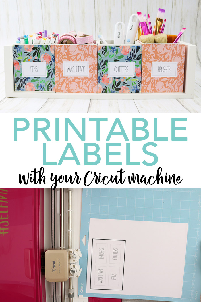 Learn how to make printable craft organization labels using your cricut machine! 