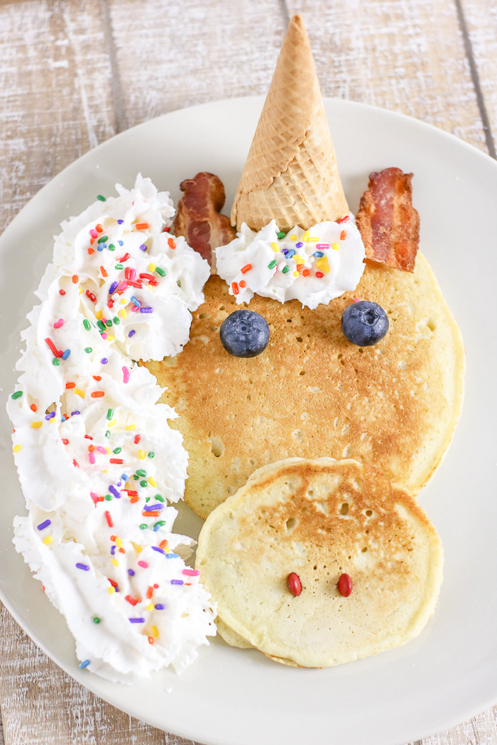 Unicorn pancakes: an easy way to serve up breakfast for your kids!