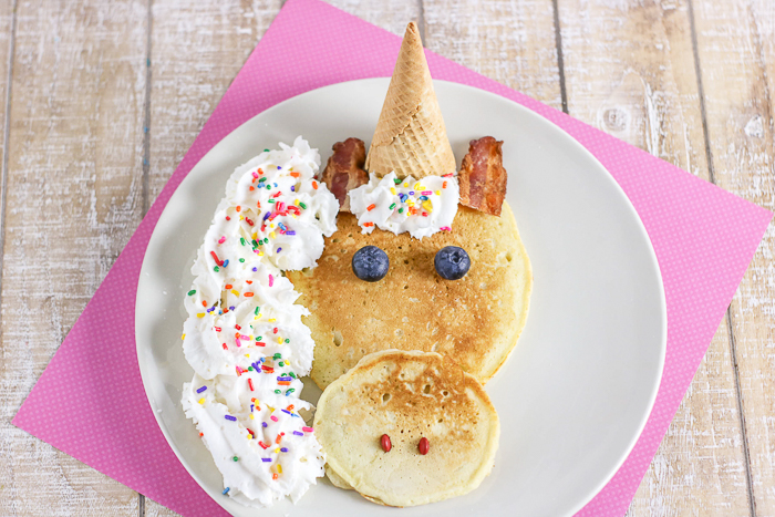 Learn how to make unicorn pancakes with this simple idea!