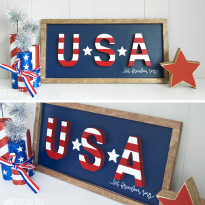 How to Make an Easy 4th of July Wood Sign by One Project Closer