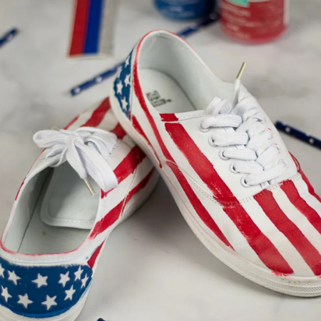 How to Paint Canvas Shoes the Easy Way by Leap of Faith Crafting