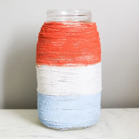 Twine Patriotic Mason Jar by Our Crafty Mom