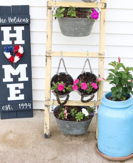 home sign with wreath