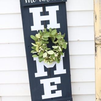 farmhouse wreath home sign