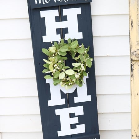farmhouse wreath home sign