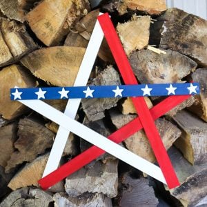 DIY Large Wooden Star for patriotic decor