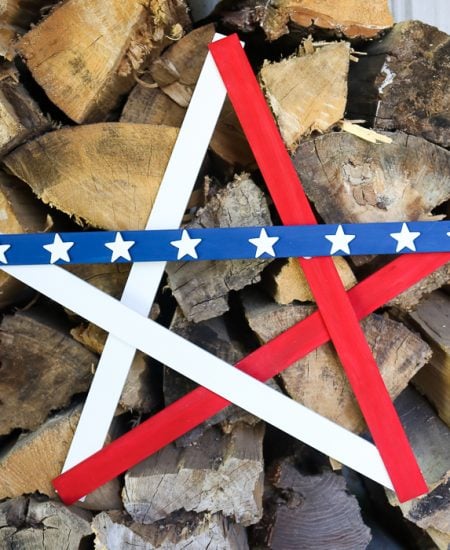 DIY Large Wooden Star for patriotic decor