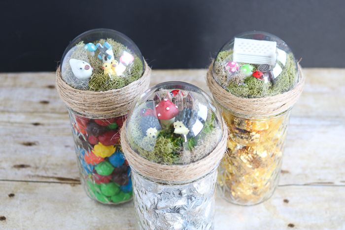 mason jar gift ideas with a fairy garden topper