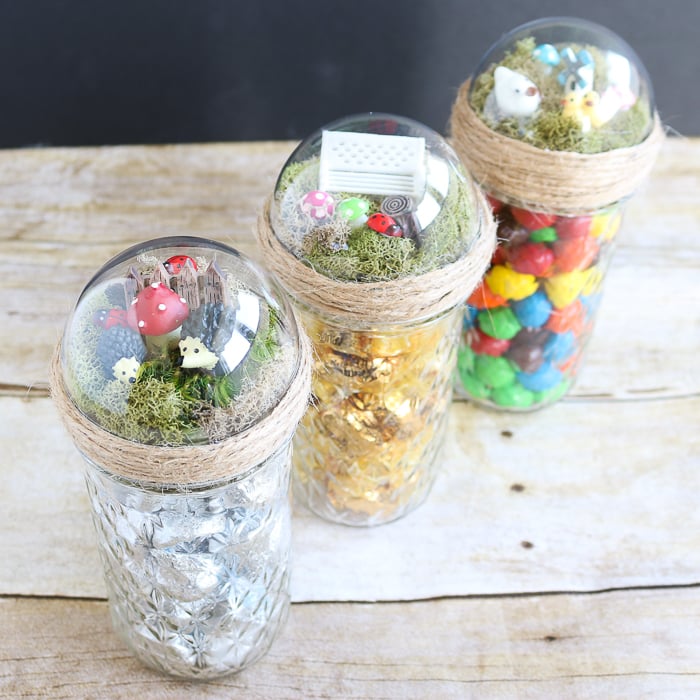 Mason Jar Gift with a Fairy Garden Top