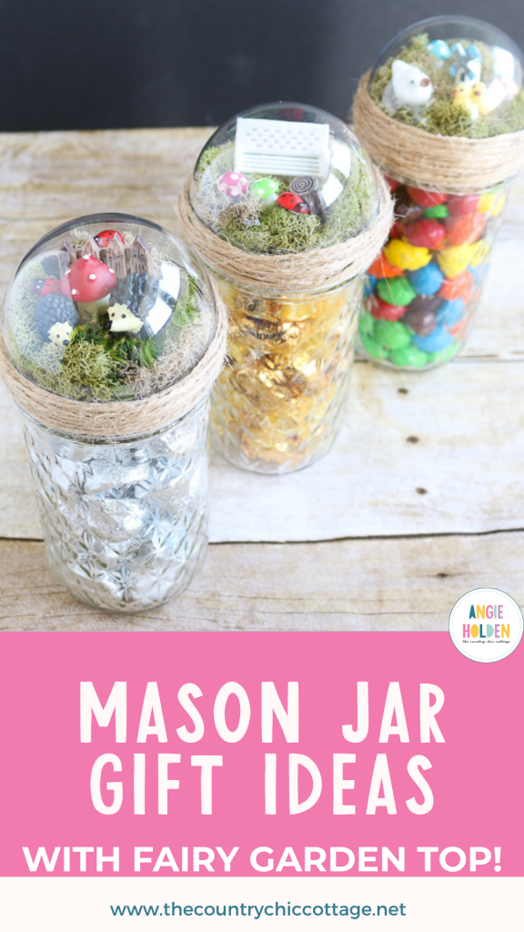 mason jar gift ideas with a fairy garden top