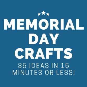 Great ideas for Memorial Day crafts that all take 15 minutes or less to make! Grab your supplies and get started on some patriotic crafts today! #memorialday #patriotic #crafts