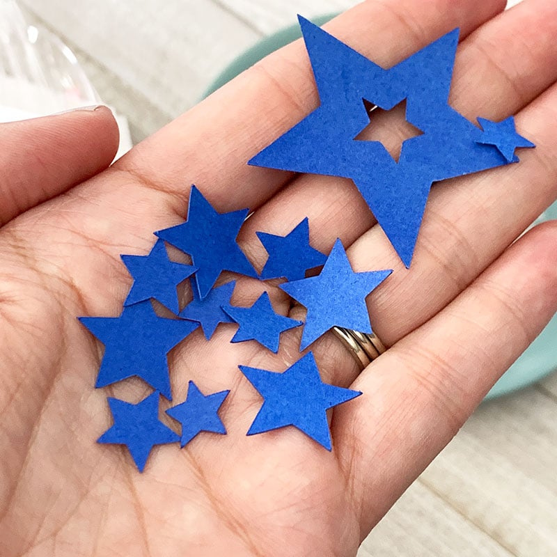 blue paper stars