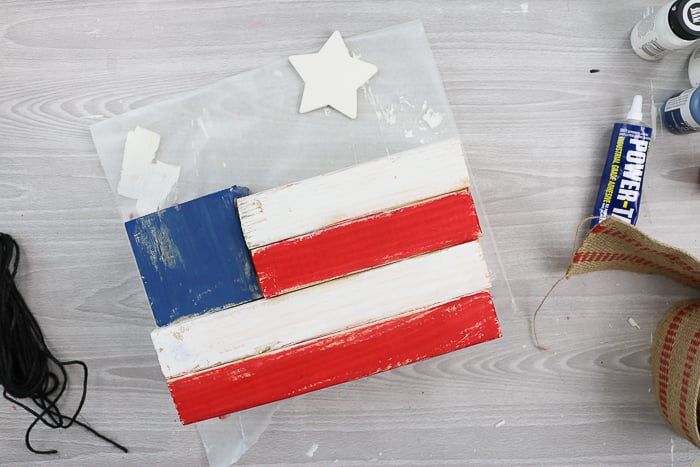 making a rustic american flag from wood