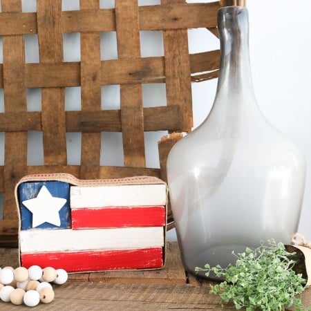 how to make a rustic wood flag from 2x4 scraps