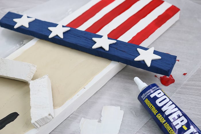 Gluing stars onto an uncle sam hat