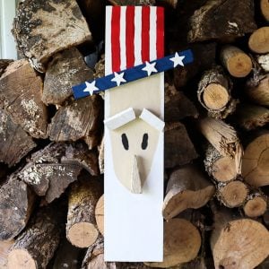 patriotic decorative uncle sam made from wood perfect for a porch
