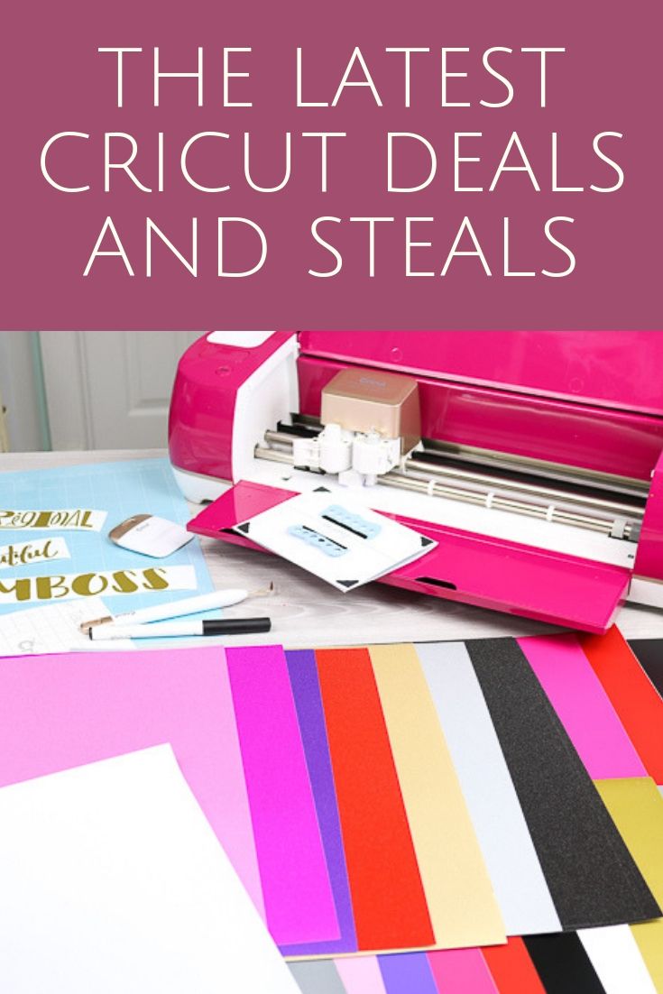 The latest Cricut deals and steals for both machines as well as products that you use with your machine! #cricut #cricutmade #cricutdeals #deals