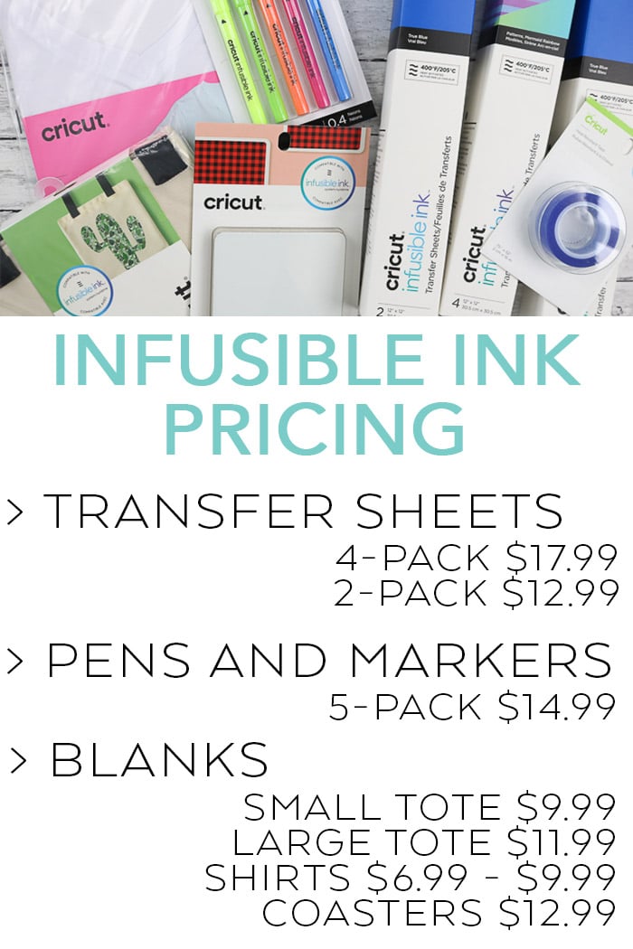 Cricut infused ink pricing