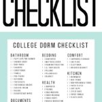 Dorm Room Checklist: Free Printable - The Country Chic Cottage