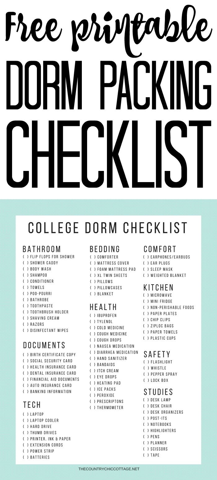 Dorm Room Checklist Free Printable The Country Chic Cottage dorm-room-checklist-free-printable-the-country-chic-cottage
