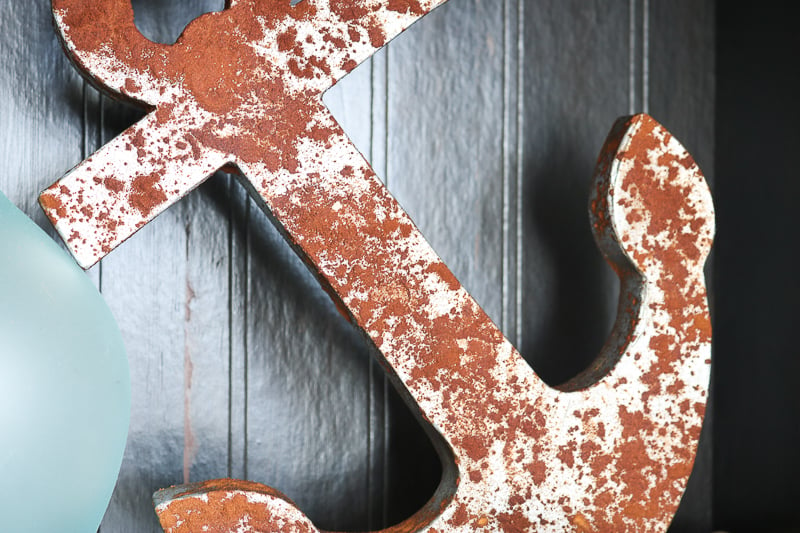 an easy way to achieve a faux rust finish