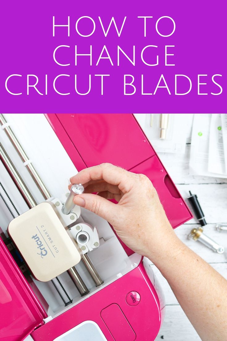 A guide on how to change Cricut blades on both the Cricut Explore Air 2 and the Cricut Maker! Learn how to change to a new and sharper blade as well as how to change the blade in the machine between cuts! #cricut #cricutmade