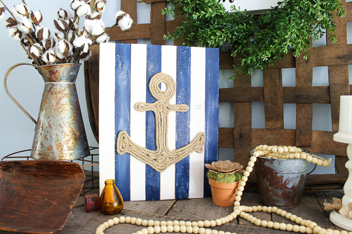 nautical rope wall art that you can make yourself