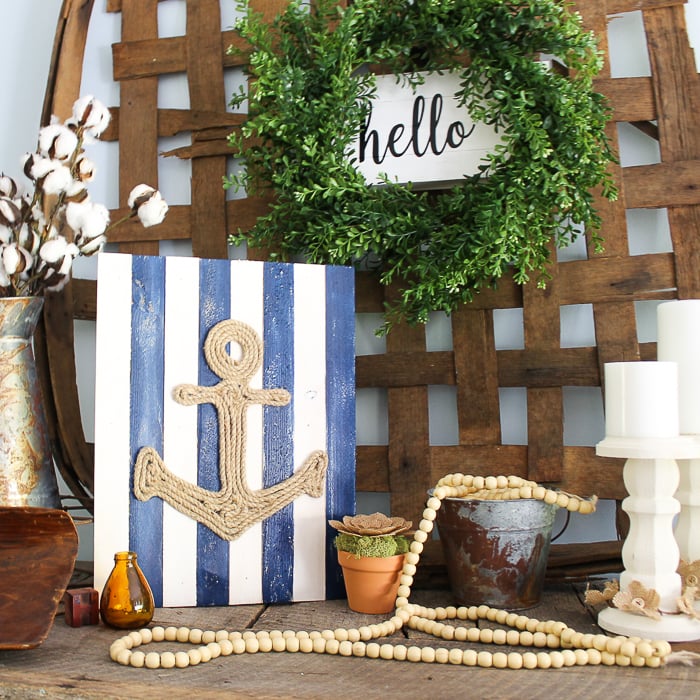 diy nautical art using rope