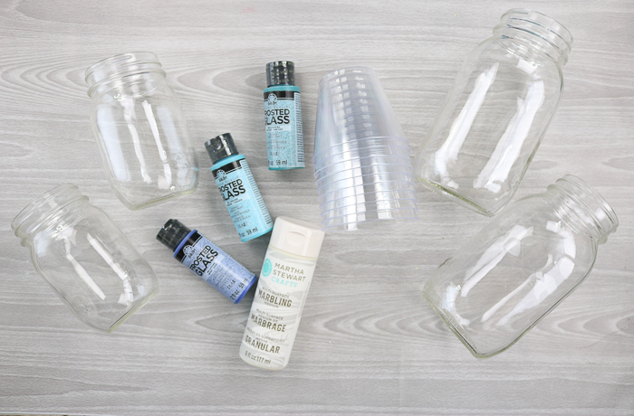 supplies for painting glass jars