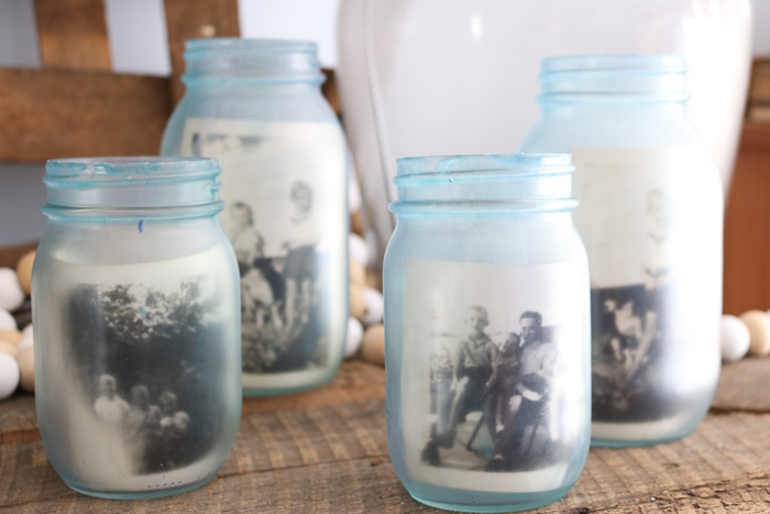 painting glass jars