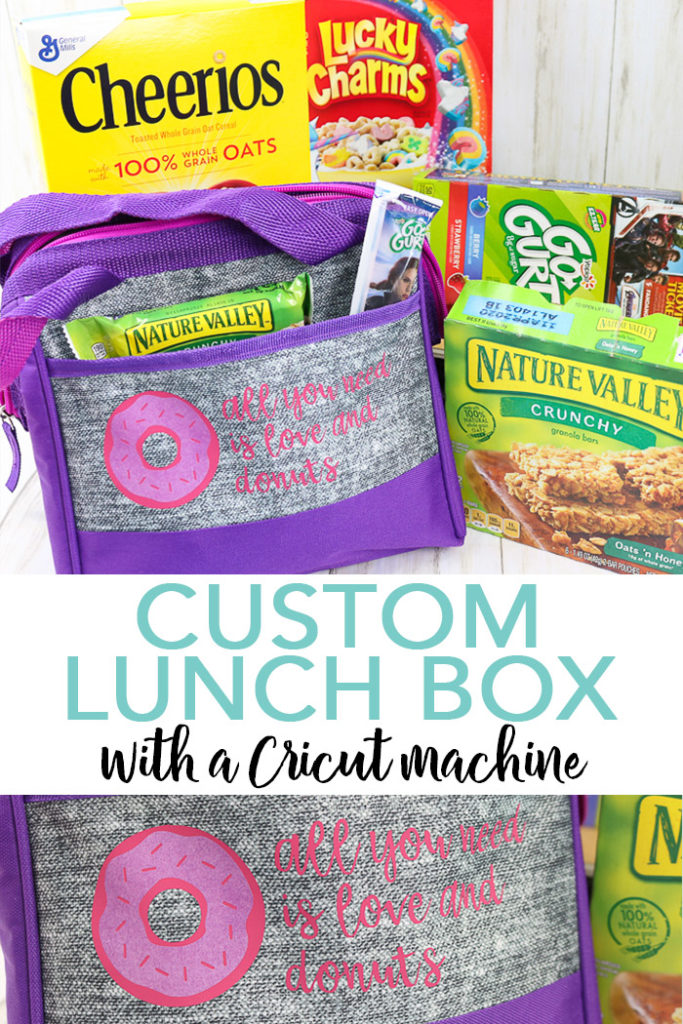 Learn how to make a custom lunch box with your Cricut! You will also want to stock up and save at Publix with these General Mills items for back to school! #backtoschool #lunchbox #cricut #cricutmade