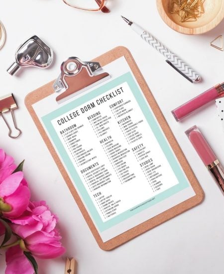 printable college dorm checklist