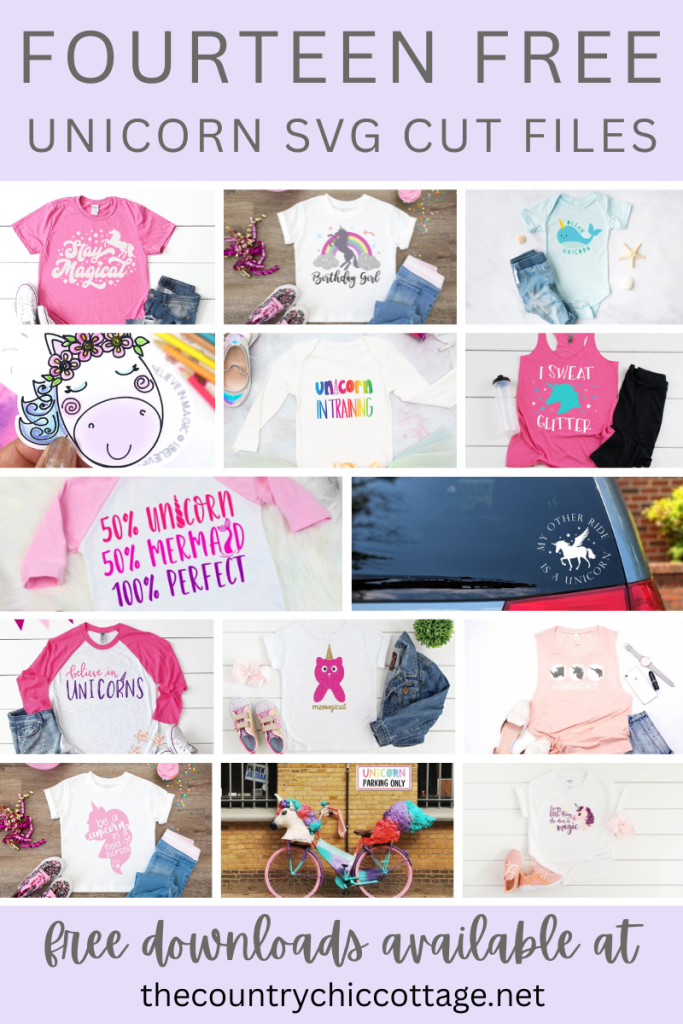 Fourteen Free Unicorn SVG Cut Files