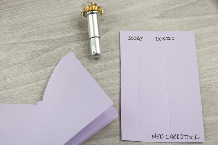 card making with deboss tip on cricut maker