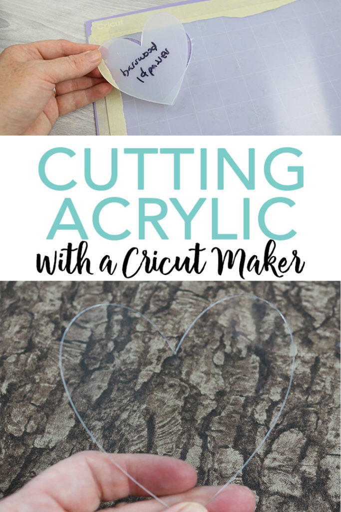 Learn how to cut acrylic with your Cricut Maker! This post explains what types of acrylic you can cut as well as the settings and blade to use! #cricut #cricutmade #acrylic #crafts #diy