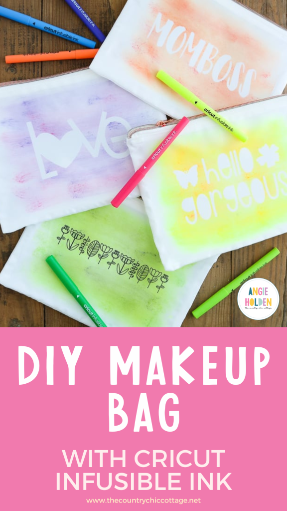 DIY makeup bag with infusible ink