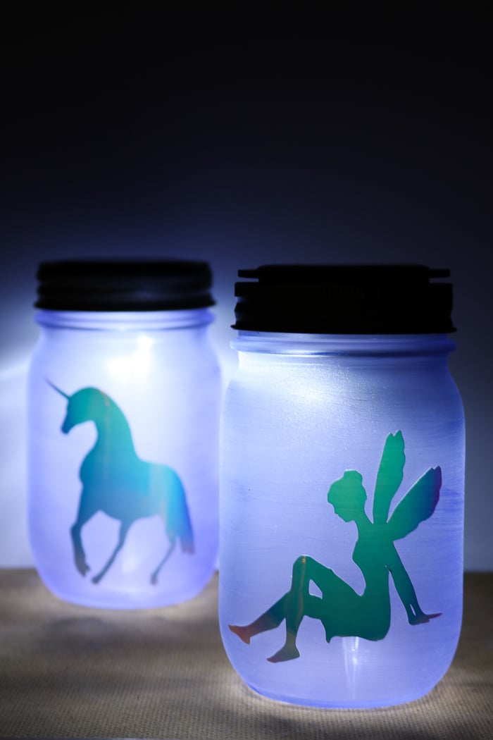 fairy mason jar with solar power lights 
