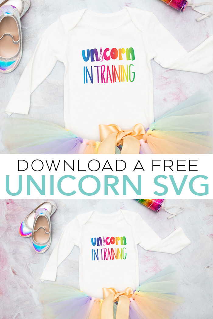 Download this free unicorn SVG file for your Cricut or Silhouette machine! Make shirts and more that really stand out when you announce you are a unicorn in training! 