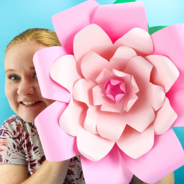How to Make Giant Cricut Paper Flowers The Country Chic Cottage