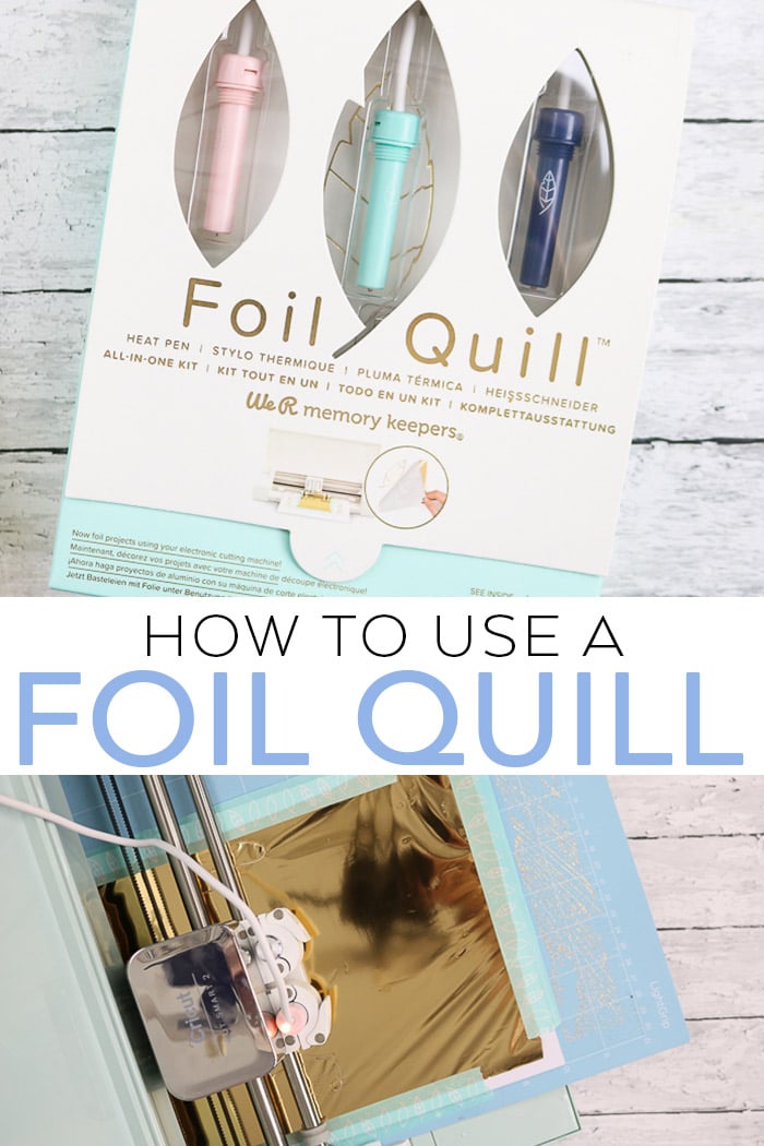 Learn how to use a foil quill in a Cricut machine! The foil pen from We R Memory Keepers is a great tool for crafting! #foil #cricut #cricutmade #foilquill #wrmk