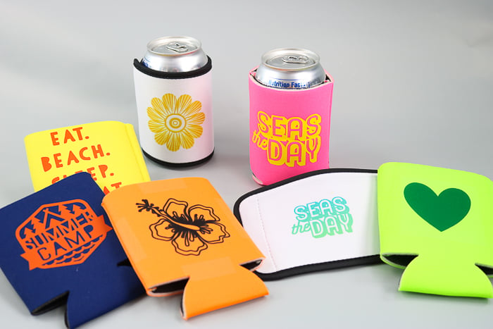 make your own koozie with a cricut machine