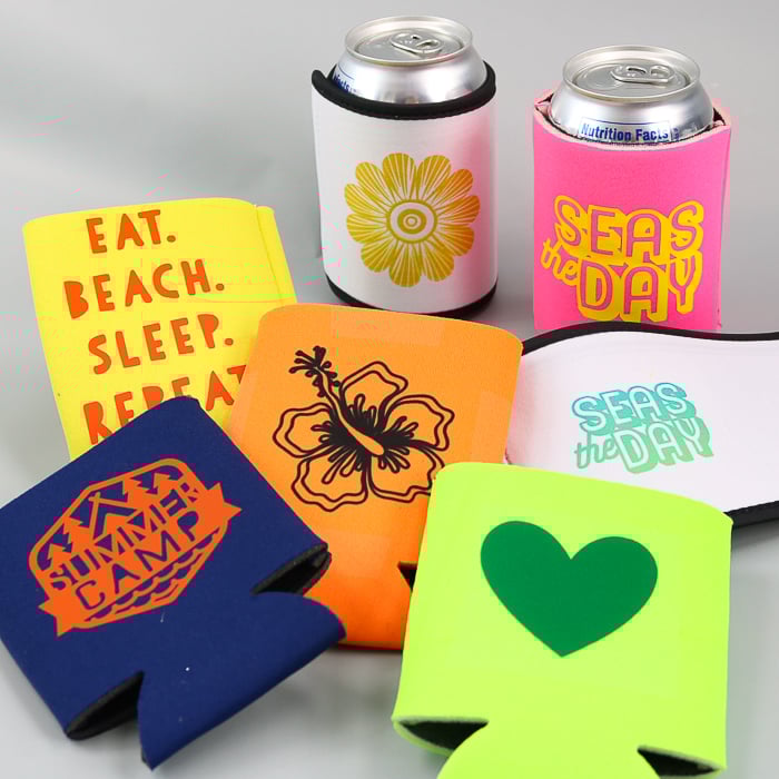 design your own koozie on a cricut machine