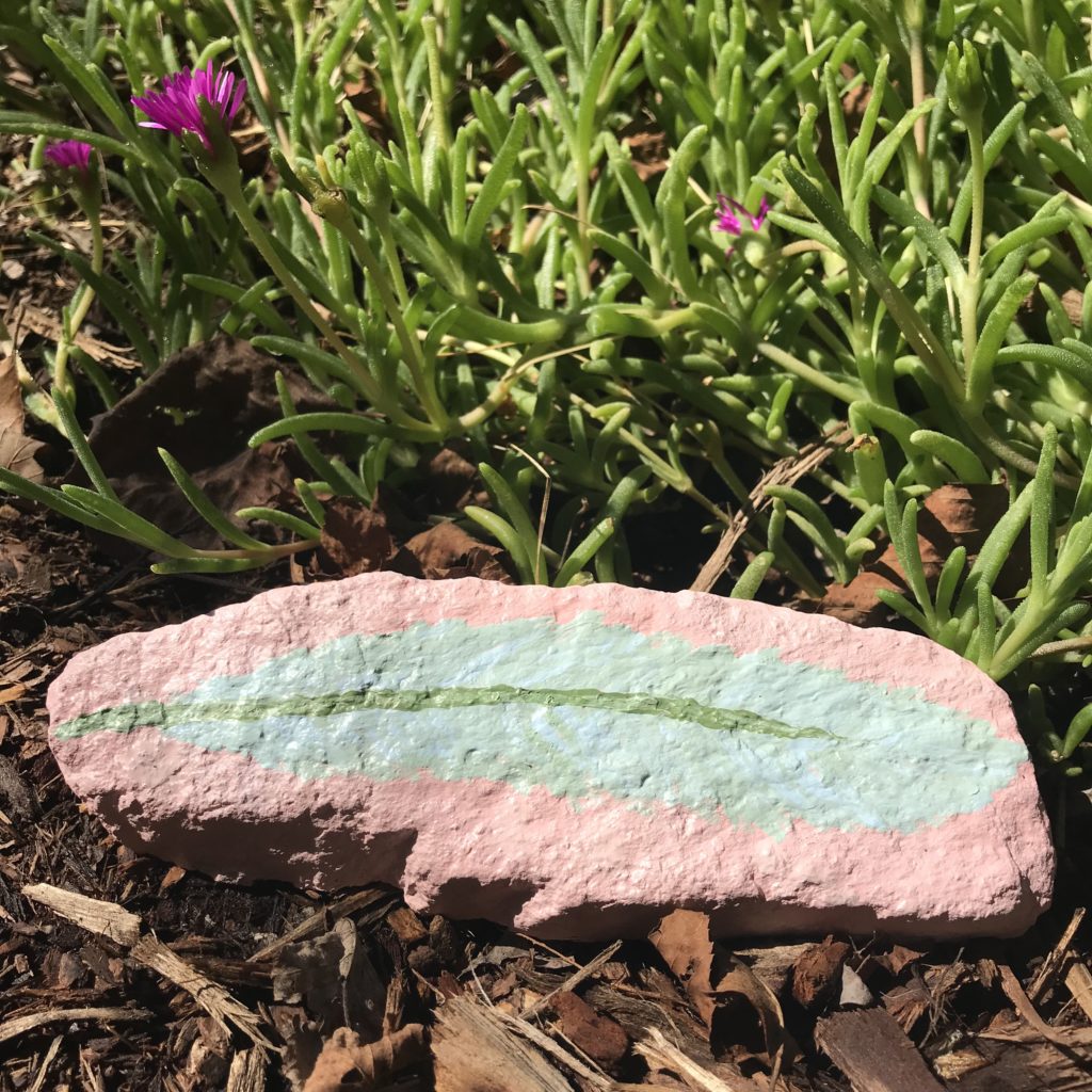 feather painted rock