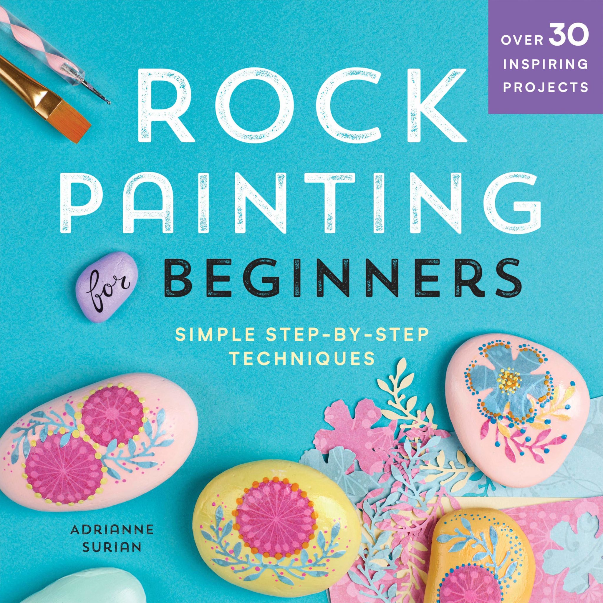 This Rock Painting for Beginners book has a bunch of helpful tips and techniques for amazing rock painting crafts