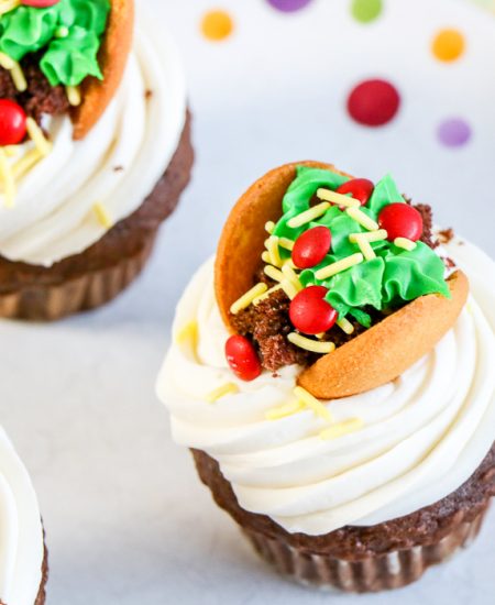 cupcakes with taco toppings